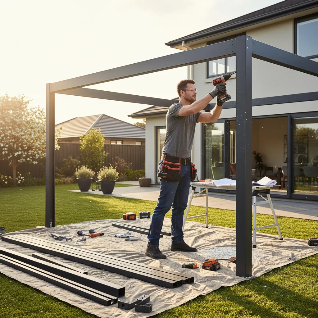DIY pergola installation