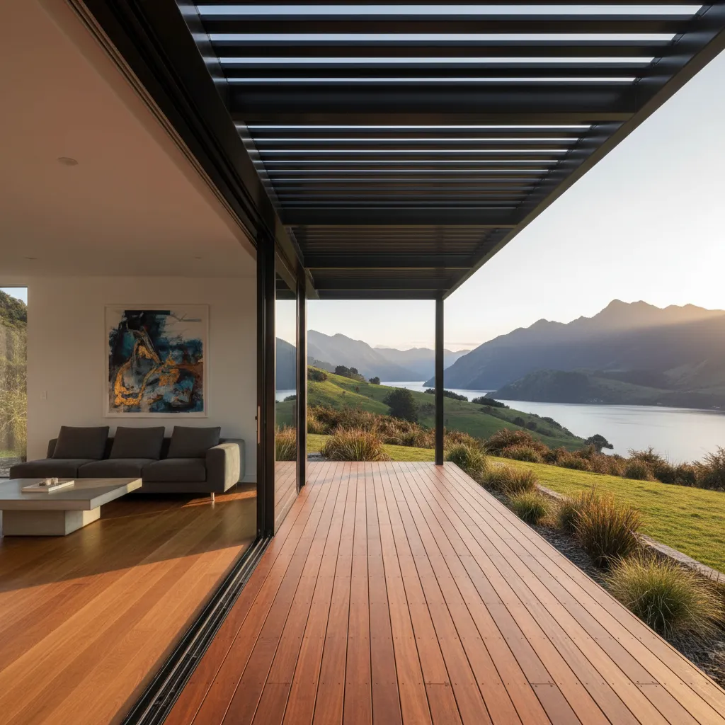 Seamless indoor-outdoor flow with a modern deck pergola in NZ