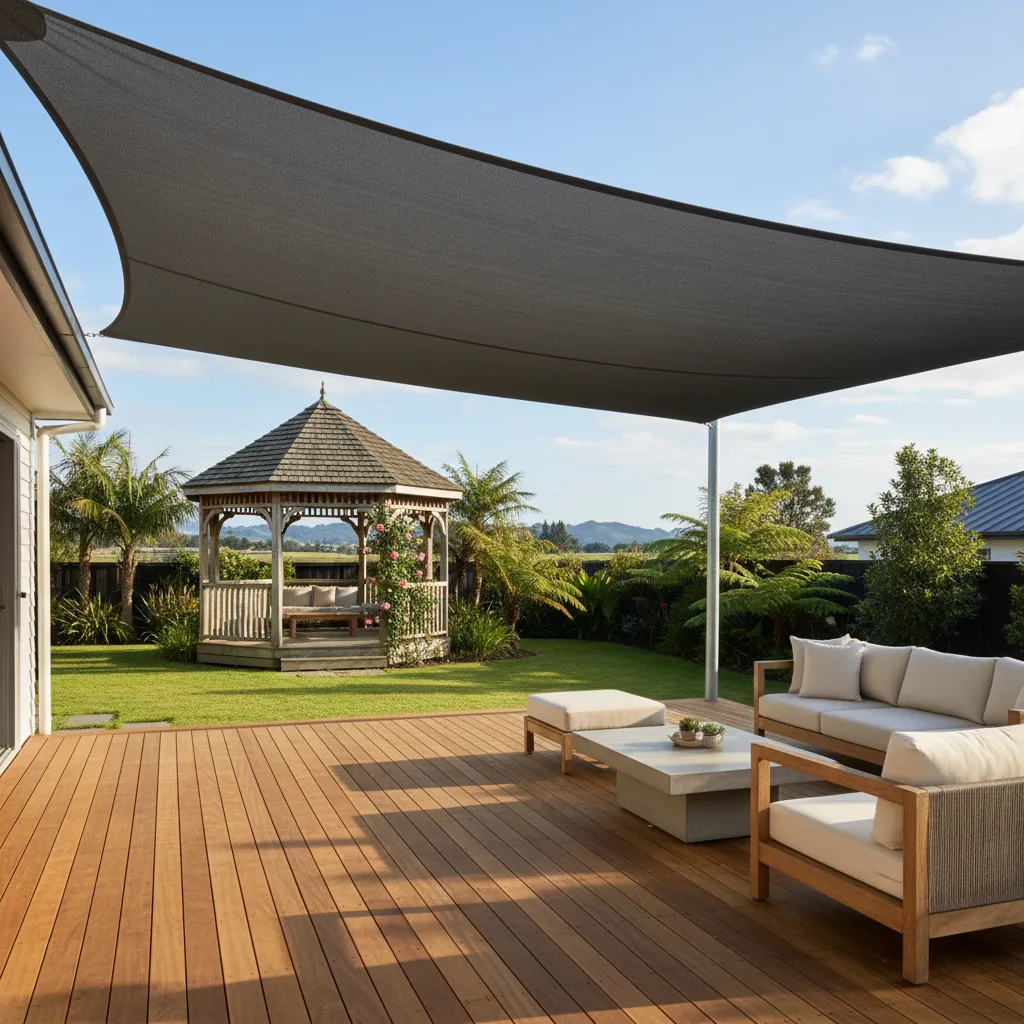Comparison of modern shade sails nz versus traditional wooden gazebo
