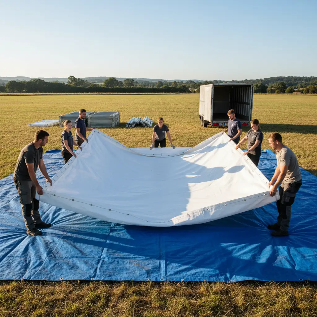 Folding and storing a party marquee correctly