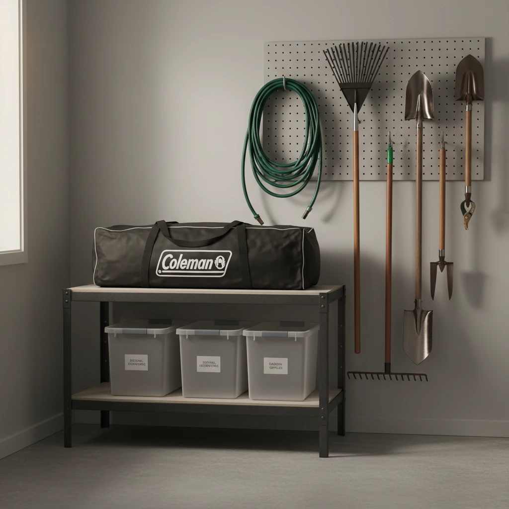 Properly stored gazebo in a storage bag