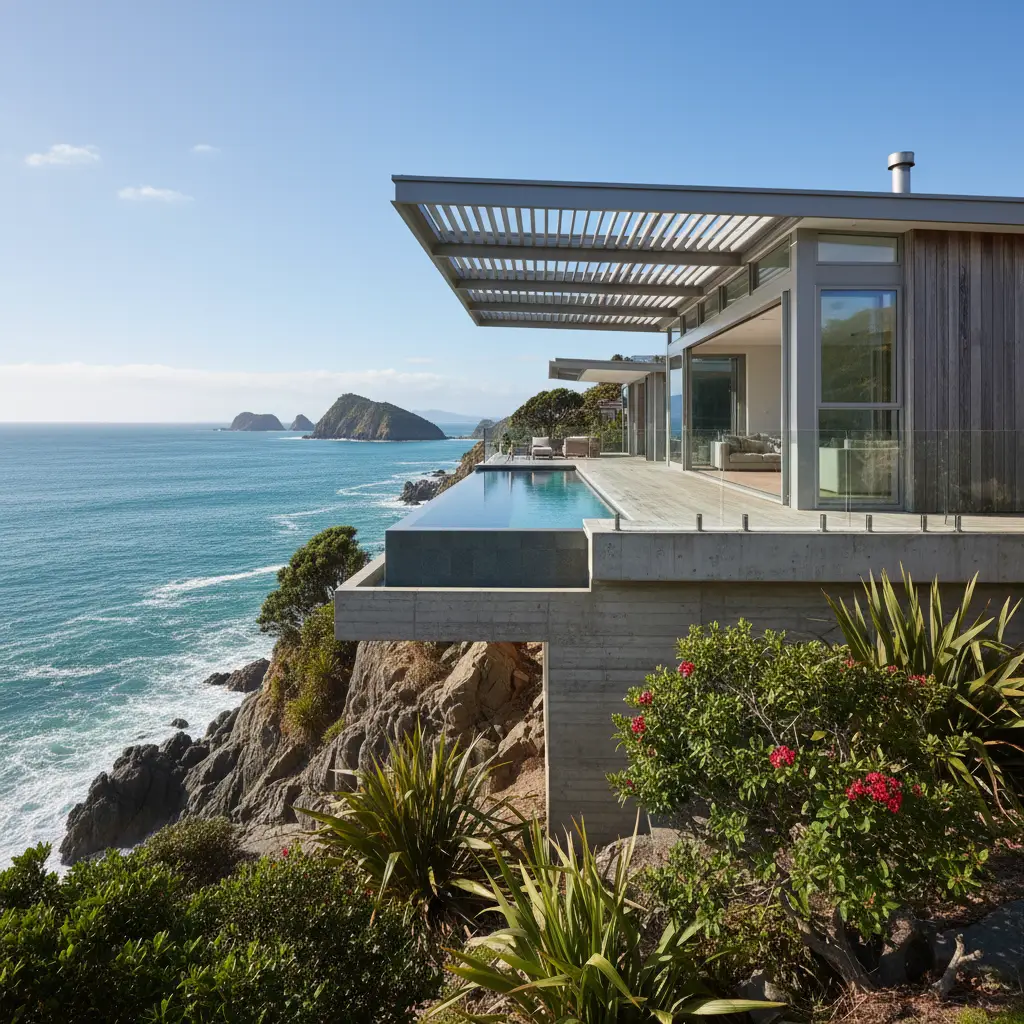 Coastal louvered roof installation