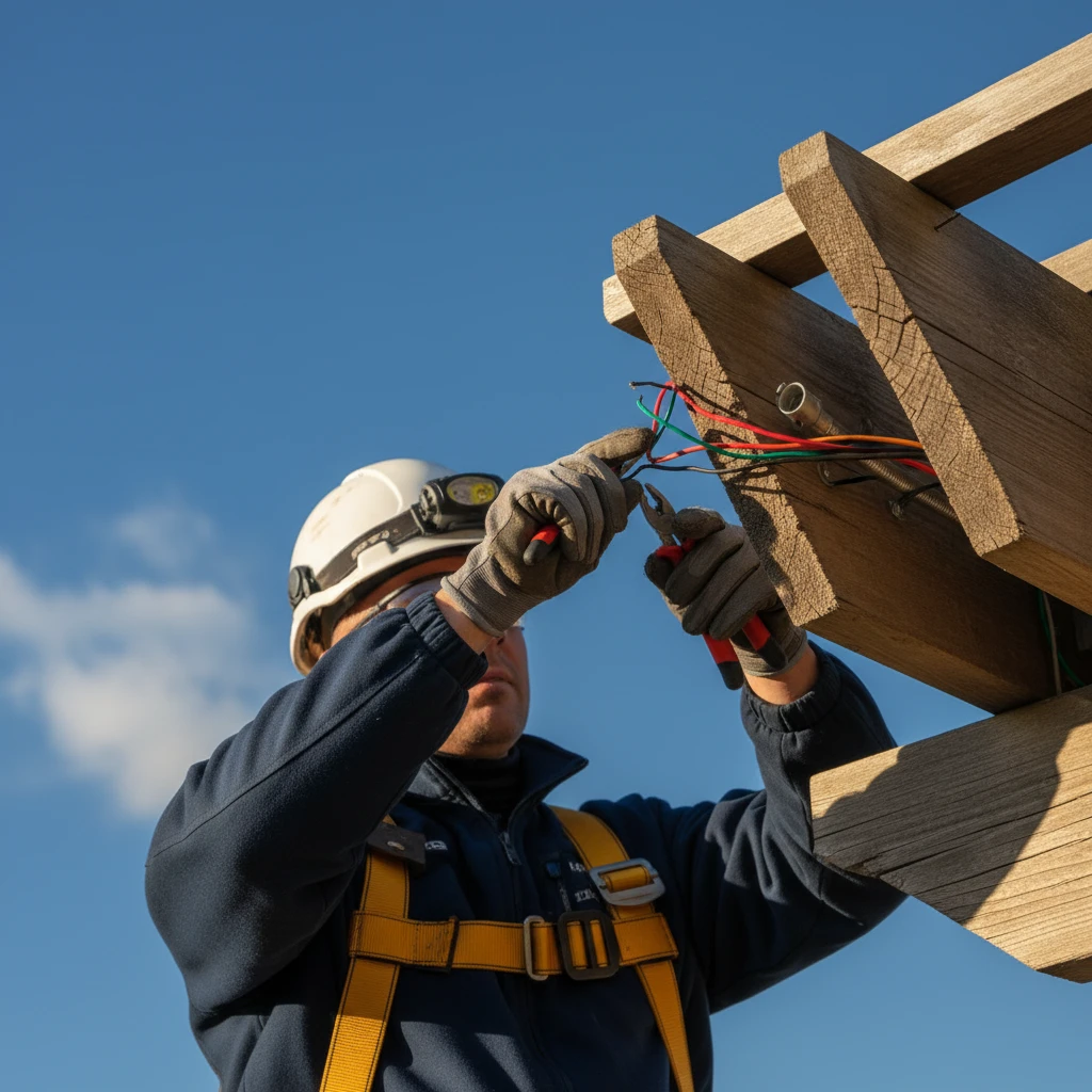 Professional installation of motorised pergola wiring