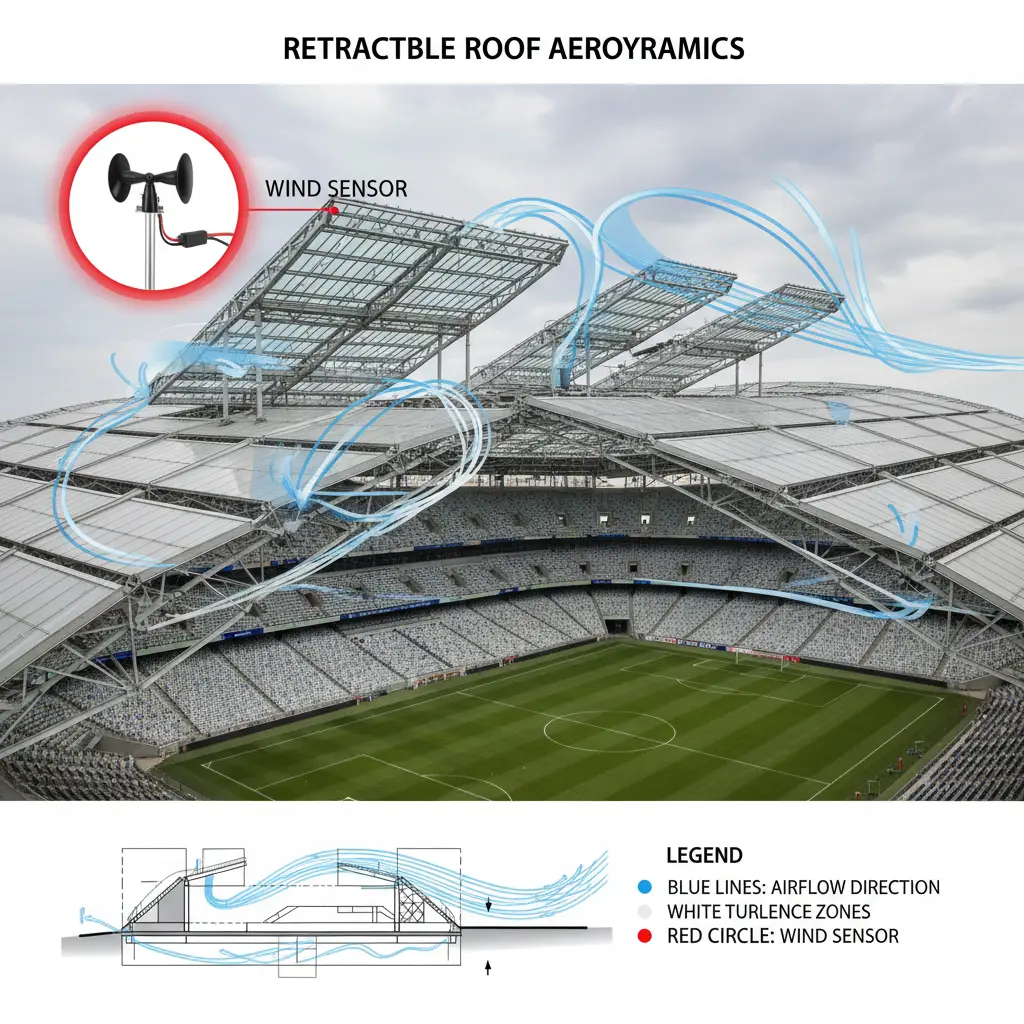 Wind sensor technology for retractable awnings