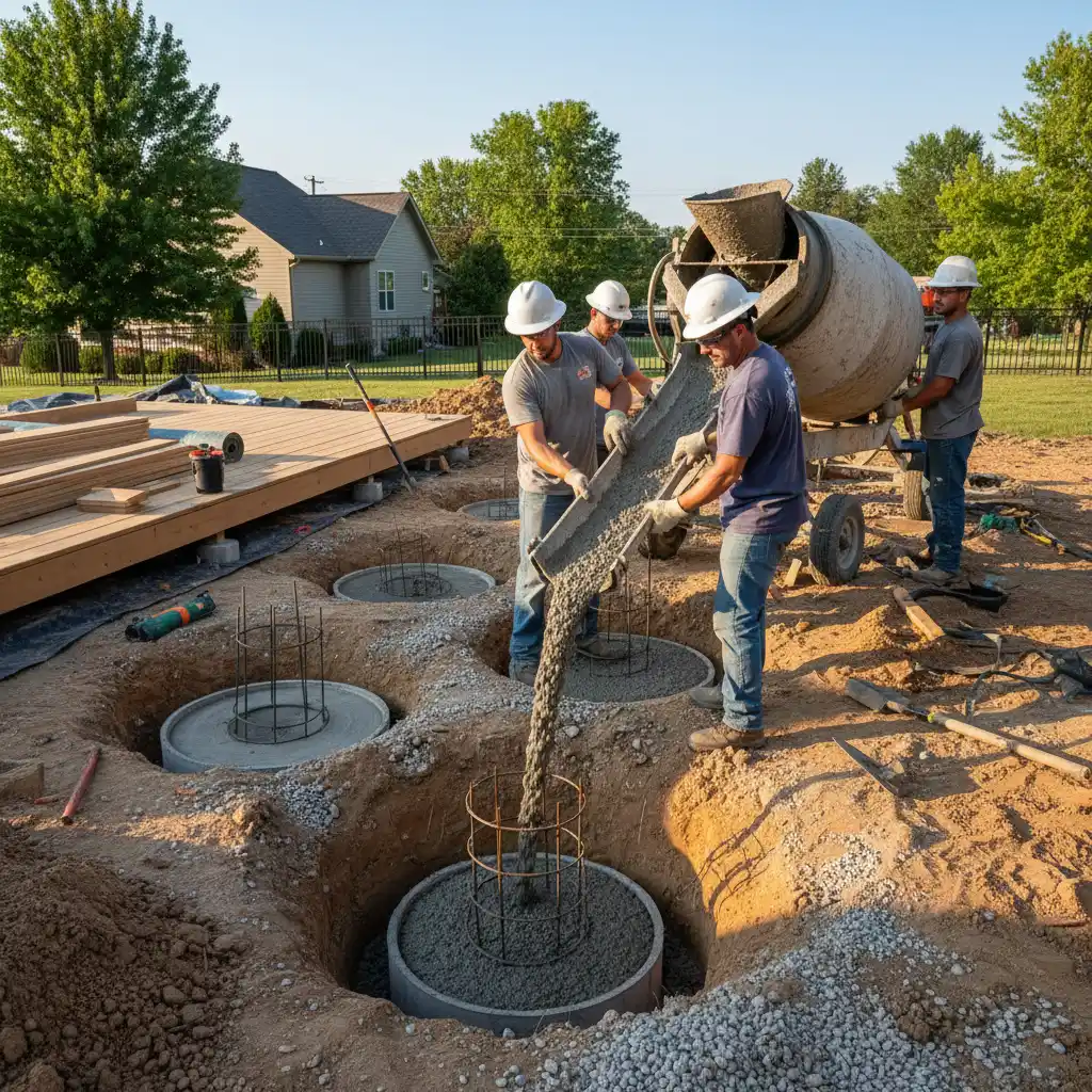 Concrete footings and groundwork costs for pergolas