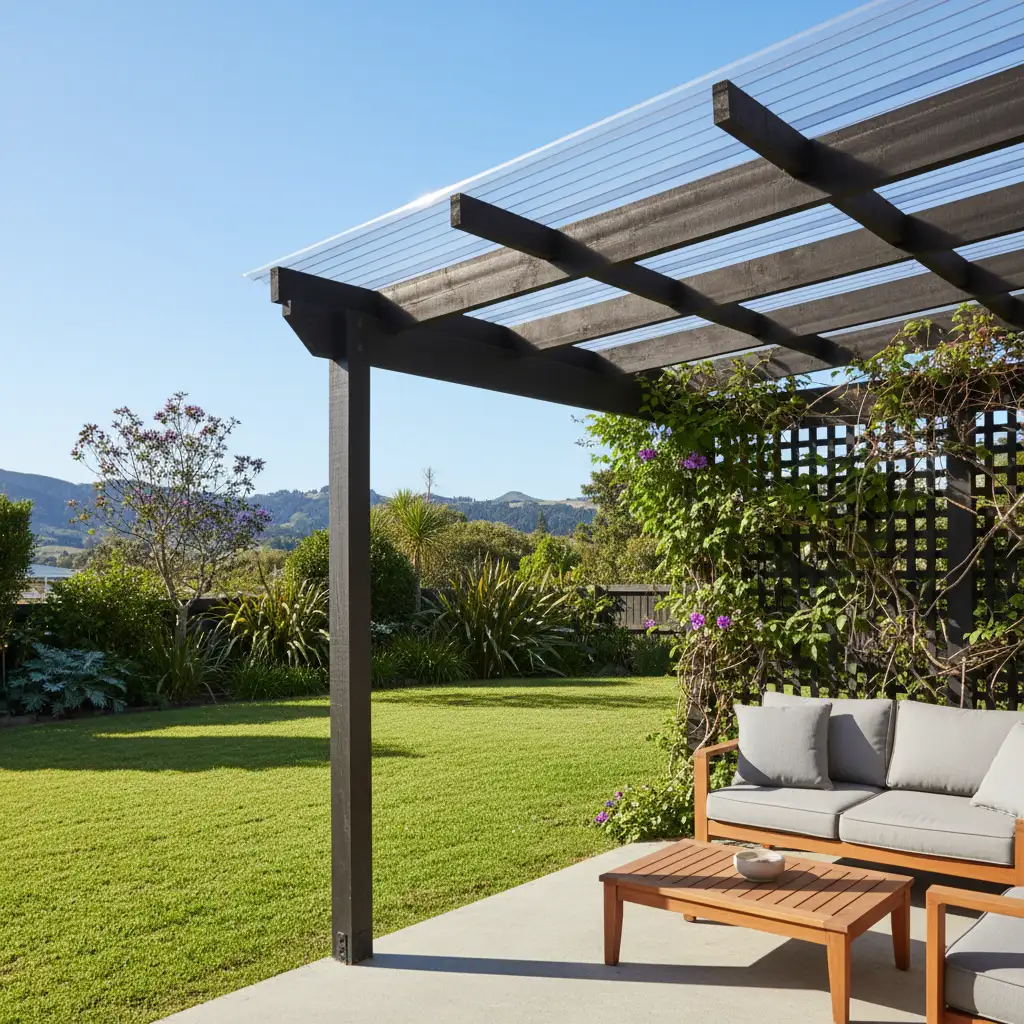 Modern pergola with roof cost comparison NZ
