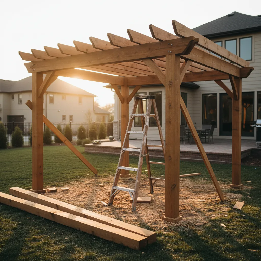 Construction timeline for DIY pergola