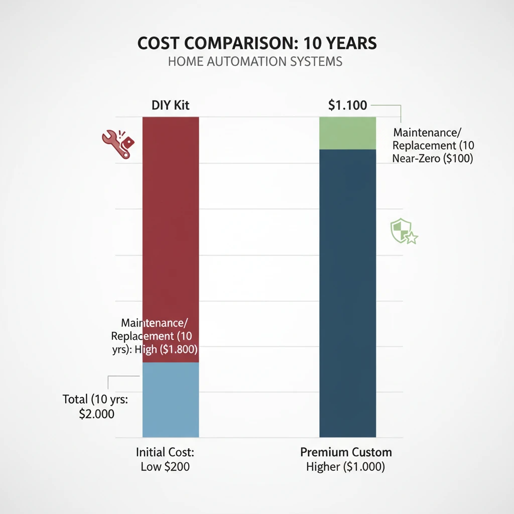 Cost benefit analysis chart of DIY vs Premium Pergolas