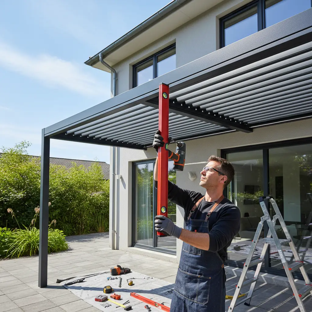 DIY installation of kitset louvre roof NZ